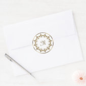Koninklijke Fleur De Lis Monogram Ronde Sticker (Envelop)
