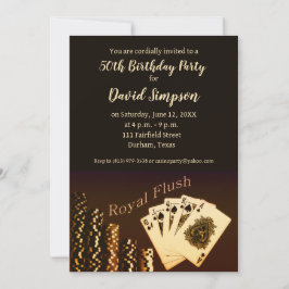 Koninklijke Flush Poker Thema Verjaardagsfeest Uit Kaart