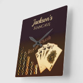 Koninklijke Flush Poker Thema Wandklok (Hoek)