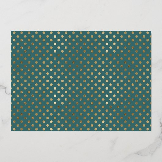 koninklijke foto van Floral Birth Folie Uitnodiging (Achterkant)