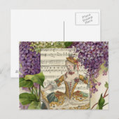  Koninklijke Franse Mode en Lilacs Briefkaart (Voorkant / Achterkant)