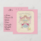  koninklijke geboorte van Baby Girl Kaart (Voorkant / Achterkant)