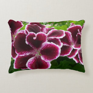 Koninklijke Geranium Bloemen Elegante Maroon Bloem Accent Kussen