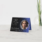 Koninklijke Glitter Glamour Wedstrijd Bedankkaart (Voorkant)