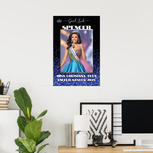 Koninklijke Glitter Glitz Douane Pagina Deur Banne Poster
