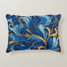 Koninklijke golven van grillige krullen van blauw 