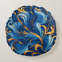 Koninklijke golven van grillige krullen van blauw 