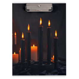 Koninklijke Gotische Halloween Kaars Klembord