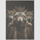Koninklijke Gotische Wolf Kunstposter Decoupage Tissuepapier (Voorkant)
