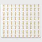 Koninklijke Gouden Ananas Cadeaupapier (Vlak)