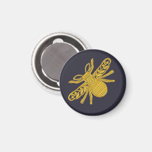 Koninklijke gouden bij imitatie van borduurwerk magneet