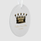 Koninklijke  Gouden Eeuwige Naam Geboortedatum Kee Ornament (voorkant)