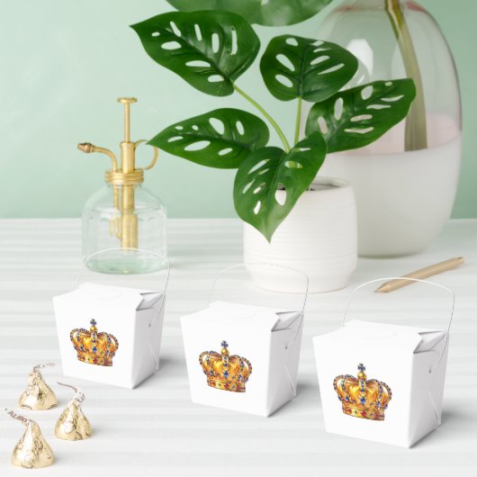 Koninklijke gouden kroon bedankdoosjes (Meervoudige)