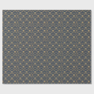 Koninklijke Gouden Kroon Blauwe Fluwelen Luxe Dama Cadeaupapier