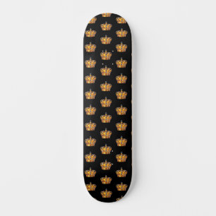 Koninklijke gouden kroon persoonlijk skateboard