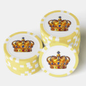 Koninklijke gouden kroon poker chips (Opstapeling)