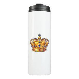 Koninklijke gouden kroon thermosbeker