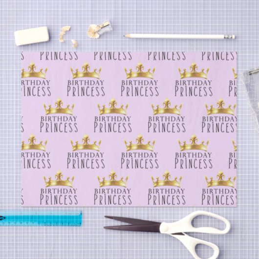 Koninklijke Gouden Kroon Verjaardag Prinses Party Tissuepapier (Craft)