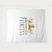 Koninklijke Gouden Kroon Verjaardagsfeest Prinses Wandkleed (Voorkant (horizontaal))