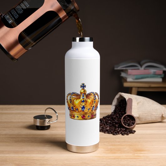 Koninklijke gouden kroon waterfles (Koffie (Gedraaid) )