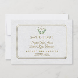 Koninklijke Gouden Kroon Weelderig Groen Save The Date