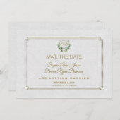 Koninklijke Gouden Kroon Weelderig Groen Save The Save The Date (Voorkant / Achterkant)
