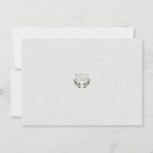 Koninklijke Gouden Kroon Weelderig Groen Save The Save The Date (Achterkant)