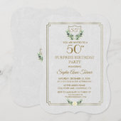 Koninklijke Gouden Kroon Weelderige Groene 50ste V Kaart (Voorkant / Achterkant)