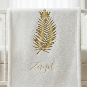 Koninklijke Gouden Palmblad & Kroon Custom Sherpa  Deken