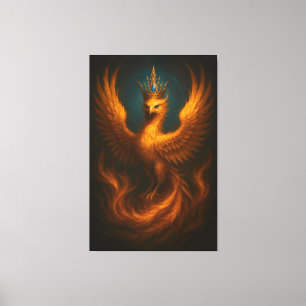 Koninklijke Gouden Phoenix · Luxe Fijne Kunst Canv Canvas Afdruk