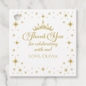 Koninklijke Gouden Prinses Verjaardag Bedankjes Labels (Voorkant)