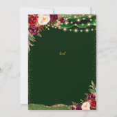 Koninklijke Groene Verjaardag Diner Party Kaart (Achterkant)