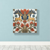 Koninklijke Herten van de Open plek Canvas Afdruk (Insitu (Houten vloer))