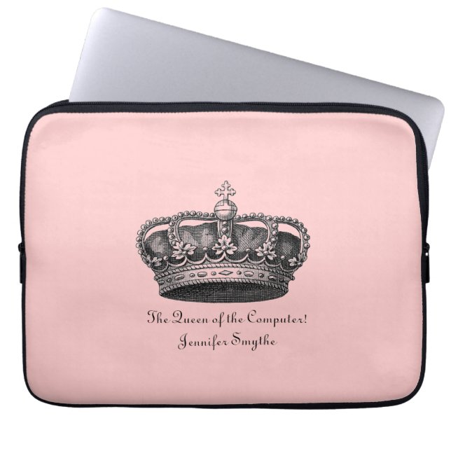 Koninklijke hoes voor roze laptops (Voorkant)