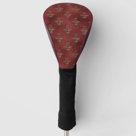 Koninklijke honingbijen werpkussen golfheadcover (Voorkant)
