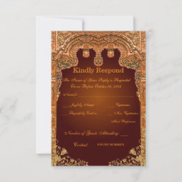 Koninklijke Huwelijksreactiekaart RSVP Kaartje
