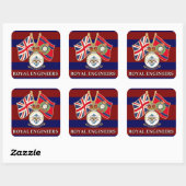 Koninklijke Ingenieurs Vierkante Sticker (Vel)