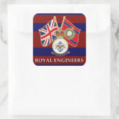 Koninklijke Ingenieurs Vierkante Sticker (Tas)