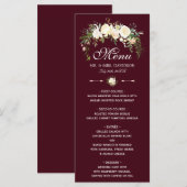 Koninklijke Ivoren Bloemenkroon Bruiloft Menu Burg (Voorkant / Achterkant)