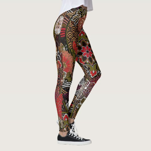 Koninklijke Japanse Embroïde Zijde Leggings (Rechts)