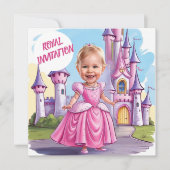 Koninklijke karikatuur Prinses 4e verjaardag Kaart (Voorkant)