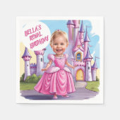 Koninklijke karikatuur Prinses 4e verjaardag Servet (Voorkant)
