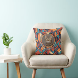 Koninklijke Kat Abstract Geometrisch Aristocratisc Kussen