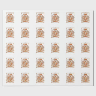 Koninklijke Kat Crest Kat Heraldiek Wapen Vintage Cadeaupapier