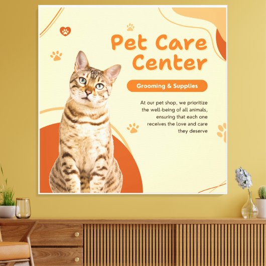 KONINKLIJKE KAT IN LISSTIJL CANVAS AFDRUK (Insitu (Woonkamer))
