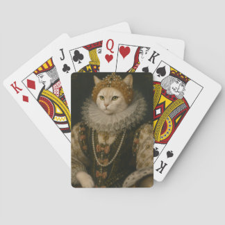 Koninklijke Kat Koningin Elizabeth I Renaissance P Pokerkaarten