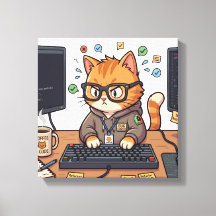 Koninklijke Kat op Canvas | Elegante Kat Wandsierk