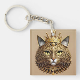 Koninklijke Kat Profiel Sleutelhanger