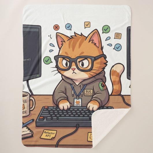 Koninklijke Kat Sherpa Deken (Voorkant)