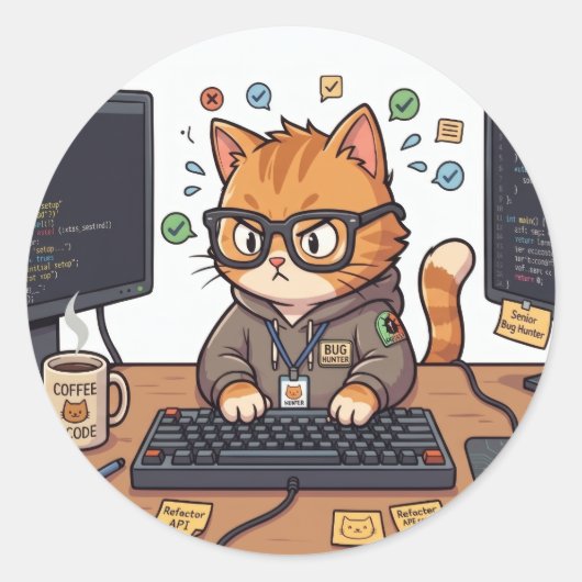 Koninklijke Kat Sticker (Voorkant)